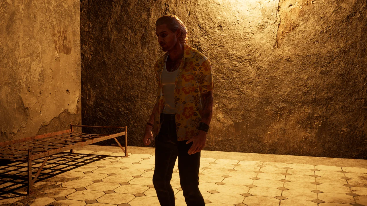 Christopher Vance inside a Blackridge cell, captured from the current development build.