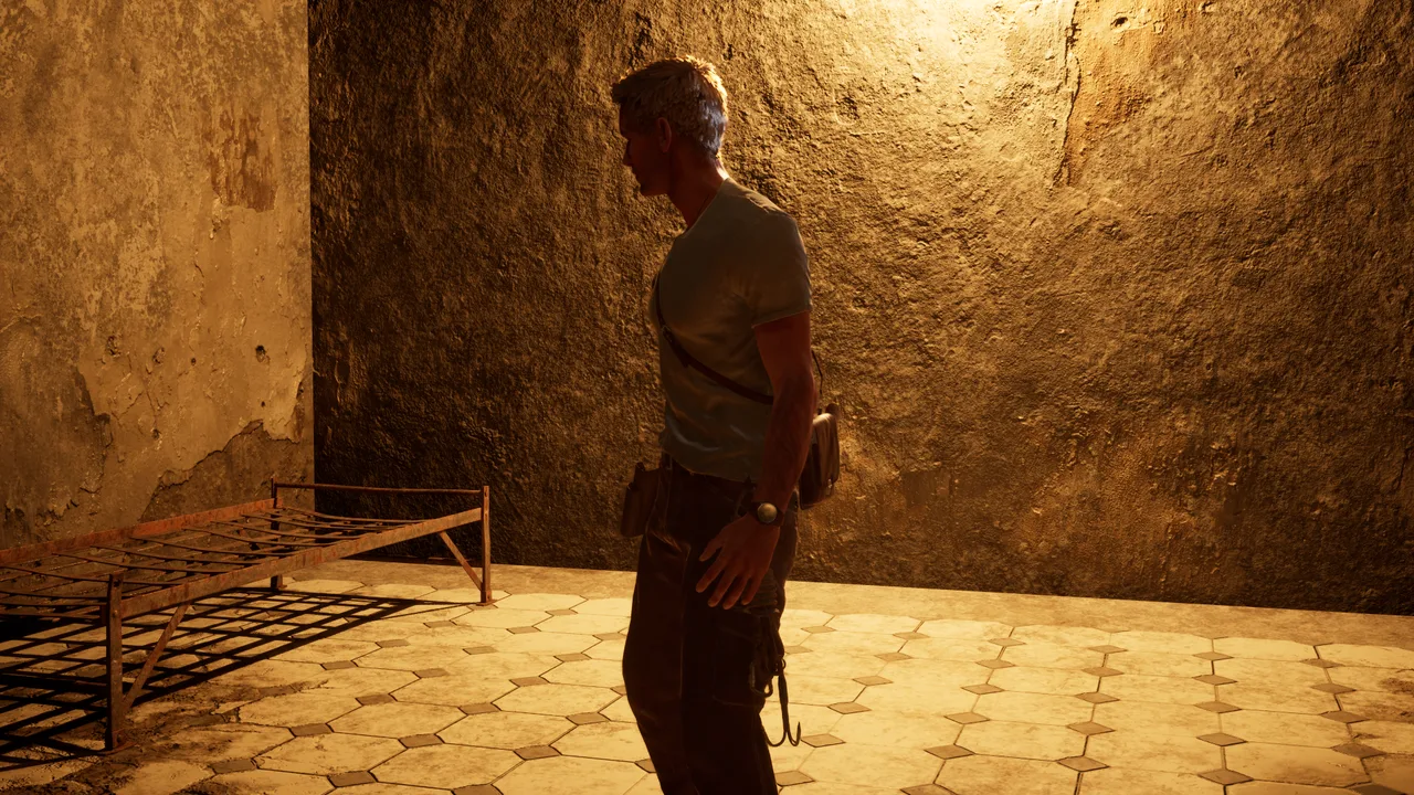 Thomas Wright inside a Blackridge cell, captured from the current development build.